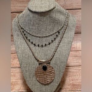New York & Company Silver Statement Necklace